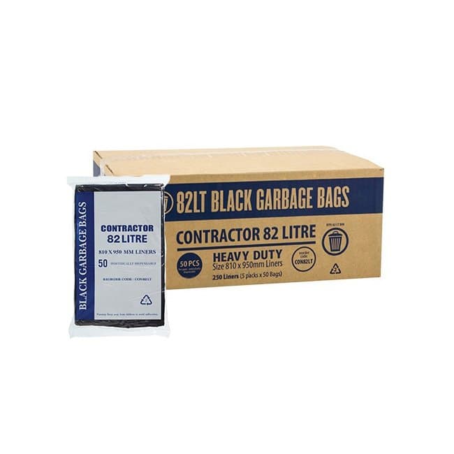 ELKA BLACK GARBAGE BAGS 82L EK82HD