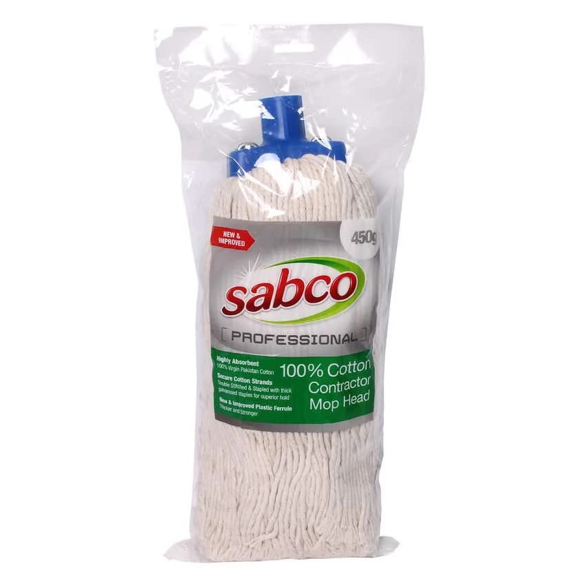 SABCO POLY COTTON MOP WHITE