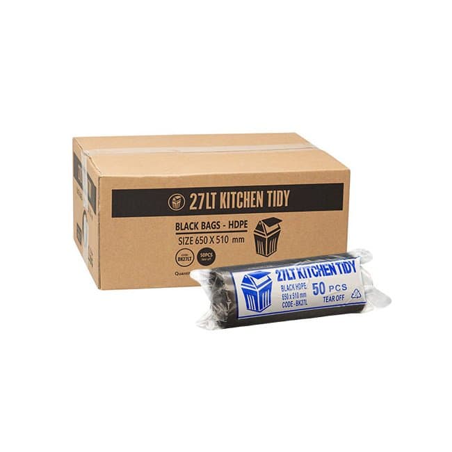 KITCHEN TIDY LINERS 27L BK27LT