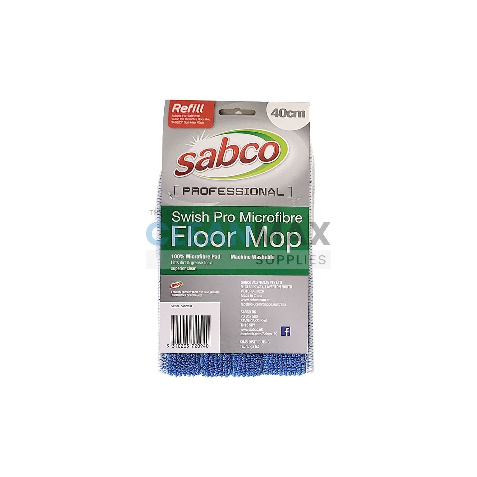SABCO MICROFIBRE MOP WHITE